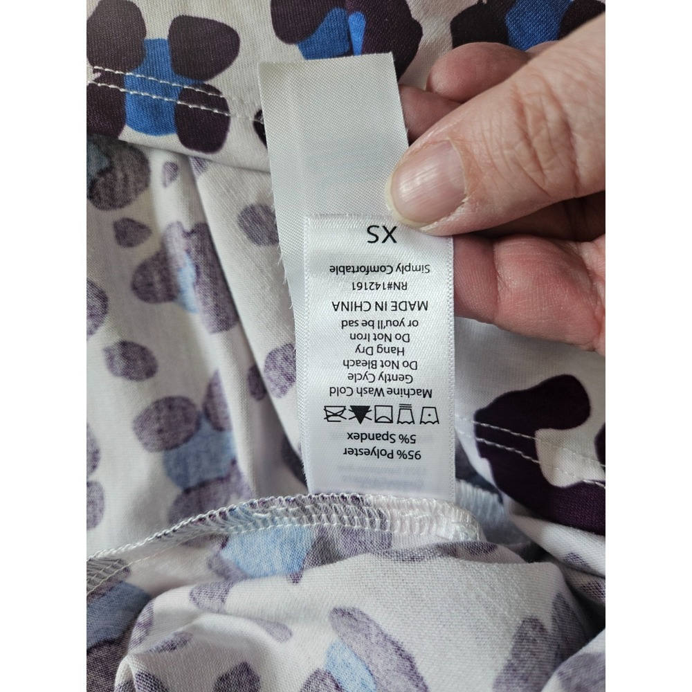 LuLaRoe Mitzi XS‎ Leopard Print Dress Belted Short Sleeve NWT White Blue - Picture 6 of 7